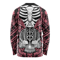 personalised-polynesia-skull-long-sleeve-shirt-with-boars-tusk-pink-arty-vibe