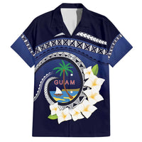 Hafai Adai Guam Guasalis Family Matching Long Sleeve Bodycon Dress and Hawaiian Shirt Polynesian Tribal Pattern LT9 Dad's Shirt - Short Sleeve Blue - Polynesian Pride