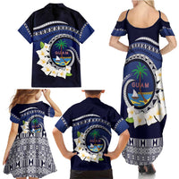Hafai Adai Guam Guasalis Family Matching Summer Maxi Dress and Hawaiian Shirt Polynesian Tribal Pattern
