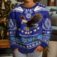 American Samoa Christmas Kid Ugly Christmas Sweater Manuia le Kerisimasi Polynesian Tribal LT9 - Polynesian Pride