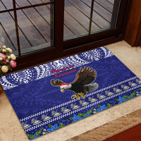 American Samoa Christmas Rubber Doormat Manuia le Kerisimasi Polynesian Tribal LT9 - Polynesian Pride