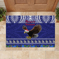 American Samoa Christmas Rubber Doormat Manuia le Kerisimasi Polynesian Tribal LT9 - Polynesian Pride