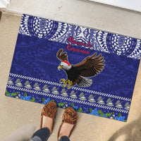 American Samoa Christmas Rubber Doormat Manuia le Kerisimasi Polynesian Tribal LT9 - Polynesian Pride