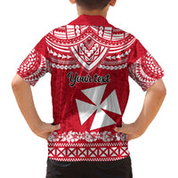 Personalised Wallis and Futuna Christmas Family Matching Off Shoulder Short Dress and Hawaiian Shirt Polynesian Tribal LT9 - Polynesian Pride