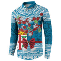 Fijian Tagimoucia Flowers Button Sweatshirt Christmas Coquette bow LT9 - Polynesian Pride
