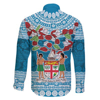 Fijian Tagimoucia Flowers Family Matching Off The Shoulder Long Sleeve Dress and Hawaiian Shirt Christmas Coquette bow