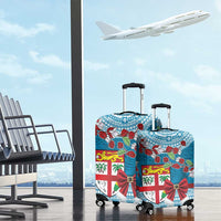 Fijian Tagimoucia Flowers Luggage Cover Christmas Coquette bow LT9 - Polynesian Pride