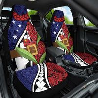 Samoan Ula Fala Flowers Car Seat Cover Christmas Santa Belt LT9 One Size Red - Polynesian Pride