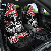 Aotearoa Toitu Te Tiriti Car Seat Cover New Zealand Stand Together Stand Stronger LT9 One Size Black - Polynesian Pride