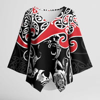 Aotearoa Toitu Te Tiriti Kimono Sleeve Blouse New Zealand Stand Together Stand Stronger - Polynesian Pride