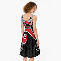 Aotearoa Toitu Te Tiriti Midi Dress New Zealand Stand Together Stand Stronger - Polynesian Pride