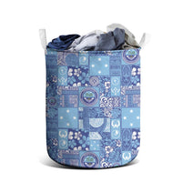 Federated States of Micronesia Merry Christmas Laundry Basket Pacific Patchwork Xmas Vibes - Polynesian Pride