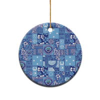 Federated States of Micronesia Merry Christmas Ceramic Ornament Pacific Patchwork Xmas Vibes - Polynesian Pride