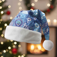 Federated States of Micronesia Merry Christmas Santa Hat Pacific Patchwork Xmas Vibes - Polynesian Pride