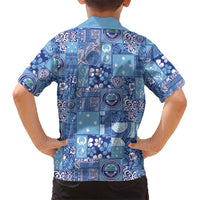 Federated States of Micronesia Merry Christmas Family Matching Off Shoulder Maxi Dress and Hawaiian Shirt Pacific Patchwork Xmas Vibes LT9 - Polynesian Pride