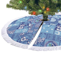 Federated States of Micronesia Merry Christmas Tree Skirt Pacific Patchwork Xmas Vibes - Polynesian Pride