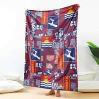 Kiribati Tekeraoi n te Kiritimati Blanket Pacific Patchwork Xmas Vibes - Polynesian Pride