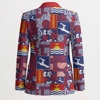 Kiribati Tekeraoi n te Kiritimati Blazer Pacific Patchwork Xmas Vibes - Polynesian Pride