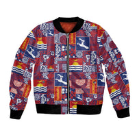 Kiribati Tekeraoi n te Kiritimati Bomber Jacket Pacific Patchwork Xmas Vibes - Polynesian Pride