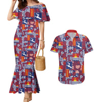Kiribati Tekeraoi n te Kiritimati Couples Matching Mermaid Dress and Hawaiian Shirt Pacific Patchwork Xmas Vibes - Polynesian Pride