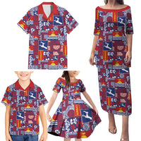 Kiribati Tekeraoi n te Kiritimati Family Matching Puletasi and Hawaiian Shirt Pacific Patchwork Xmas Vibes - Polynesian Pride