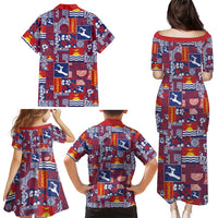 Kiribati Tekeraoi n te Kiritimati Family Matching Puletasi and Hawaiian Shirt Pacific Patchwork Xmas Vibes - Polynesian Pride