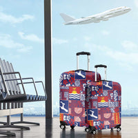 Kiribati Tekeraoi n te Kiritimati Luggage Cover Pacific Patchwork Xmas Vibes - Polynesian Pride