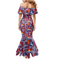 Kiribati Tekeraoi n te Kiritimati Mermaid Dress Pacific Patchwork Xmas Vibes - Polynesian Pride