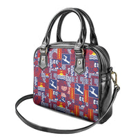 Kiribati Tekeraoi n te Kiritimati Shoulder Handbag Pacific Patchwork Xmas Vibes - Polynesian Pride