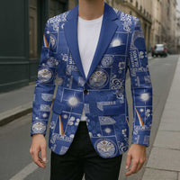 Marshall Islands Merry Christmas Blazer Pacific Patchwork Xmas Vibes - Polynesian Pride