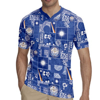 Marshall Islands Merry Christmas Rugby Jersey Pacific Patchwork Xmas Vibes - Polynesian Pride