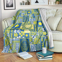 Palau Ungil Kurismas Blanket Pacific Patchwork Xmas Vibes - Polynesian Pride