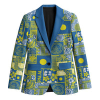 Palau Ungil Kurismas Blazer Pacific Patchwork Xmas Vibes - Polynesian Pride