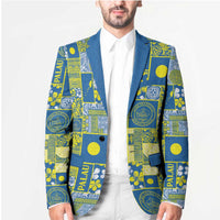 Palau Ungil Kurismas Blazer Pacific Patchwork Xmas Vibes - Polynesian Pride