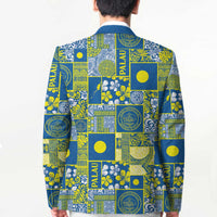 Palau Ungil Kurismas Blazer Pacific Patchwork Xmas Vibes - Polynesian Pride
