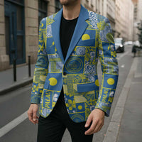 Palau Ungil Kurismas Blazer Pacific Patchwork Xmas Vibes - Polynesian Pride