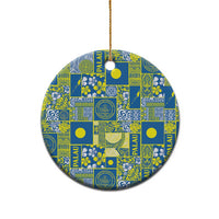 Palau Ungil Kurismas Ceramic Ornament Pacific Patchwork Xmas Vibes - Polynesian Pride