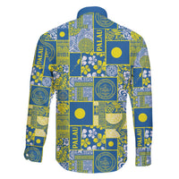 Palau Ungil Kurismas Family Matching Off Shoulder Maxi Dress and Hawaiian Shirt Pacific Patchwork Xmas Vibes - Polynesian Pride