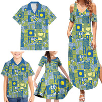 Palau Ungil Kurismas Family Matching Summer Maxi Dress and Hawaiian Shirt Pacific Patchwork Xmas Vibes - Polynesian Pride