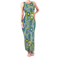 Palau Ungil Kurismas Family Matching Tank Maxi Dress and Hawaiian Shirt Pacific Patchwork Xmas Vibes - Polynesian Pride