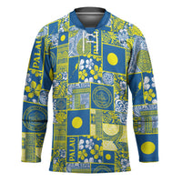 Palau Ungil Kurismas Hockey Jersey Pacific Patchwork Xmas Vibes - Polynesian Pride