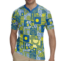 Palau Ungil Kurismas Rugby Jersey Pacific Patchwork Xmas Vibes - Polynesian Pride