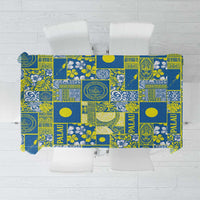 Palau Ungil Kurismas Tablecloth Pacific Patchwork Xmas Vibes - Polynesian Pride
