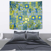 Palau Ungil Kurismas Tapestry Pacific Patchwork Xmas Vibes - Polynesian Pride