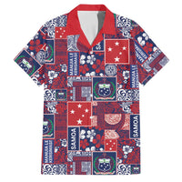 Red Samoa Manuia Le Kerisimasi Family Matching Mermaid Dress and Hawaiian Shirt Pacific Patchwork Xmas Vibes - Polynesian Pride