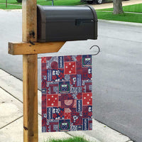 Red Samoa Manuia Le Kerisimasi Garden Flag Pacific Patchwork Xmas Vibes - Polynesian Pride