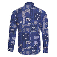 Blue Samoa Manuia Le Kerisimasi Family Matching Mermaid Dress and Hawaiian Shirt Pacific Patchwork Xmas Vibes - Polynesian Pride