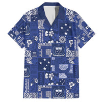 Blue Samoa Manuia Le Kerisimasi Hawaiian Shirt Pacific Patchwork Xmas Vibes - Polynesian Pride