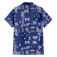 Blue Samoa Manuia Le Kerisimasi Hawaiian Shirt Pacific Patchwork Xmas Vibes - Polynesian Pride