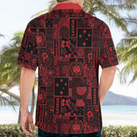 Dark Samoa Manuia Le Kerisimasi Hawaiian Shirt Pacific Patchwork Xmas Vibes - Polynesian Pride